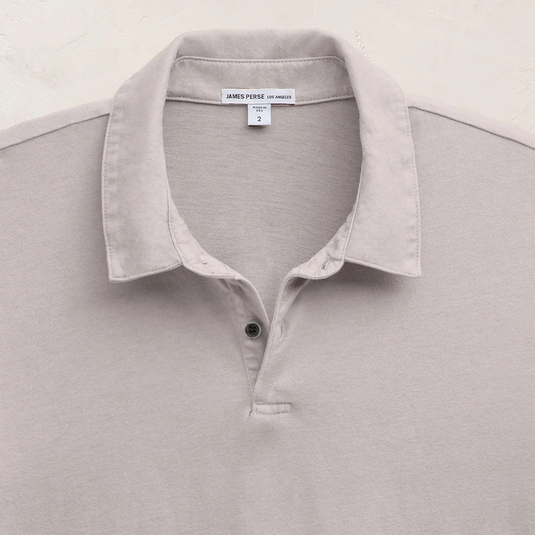Sueded Jersey Polo - Silver Pigment sold by James Perse product image thumbnail 2