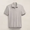 Sueded Jersey Polo - Silver Pigment sold by James Perse