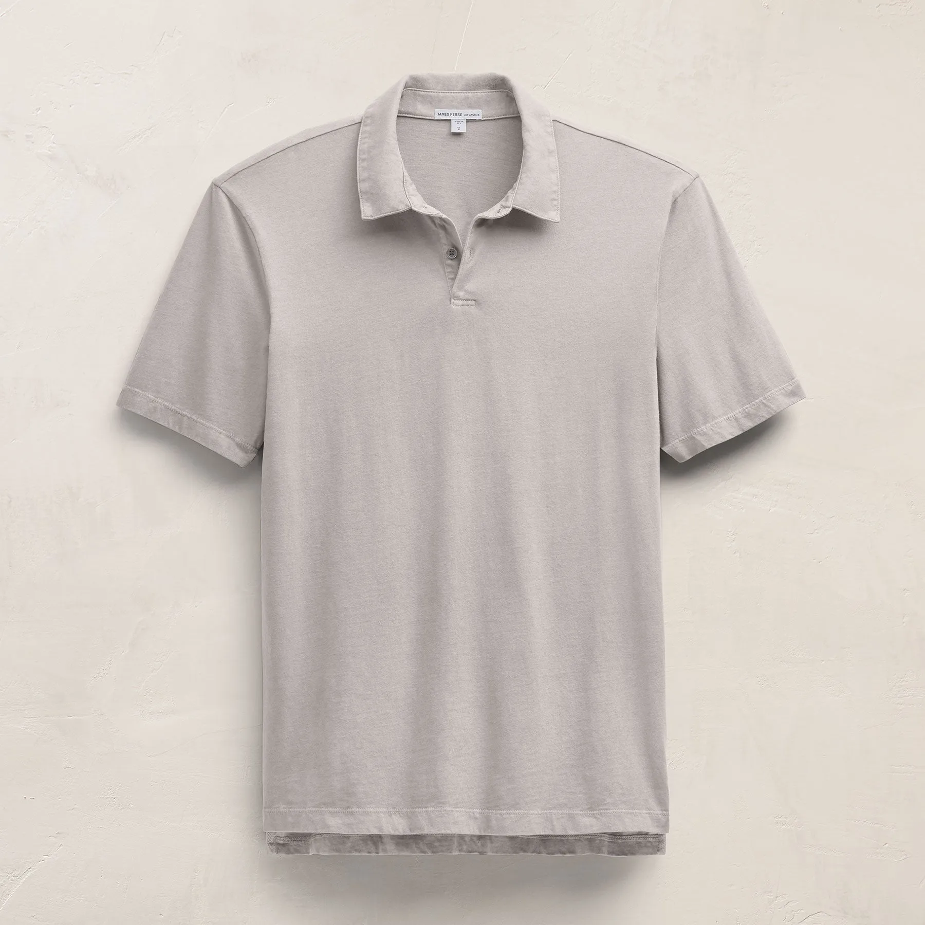 Sueded Jersey Polo - Silver Pigment sold by James Perse