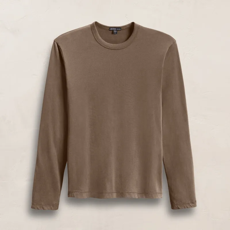 Brushed Lotus Long Sleeve Crew - Caribou sold by James Perse