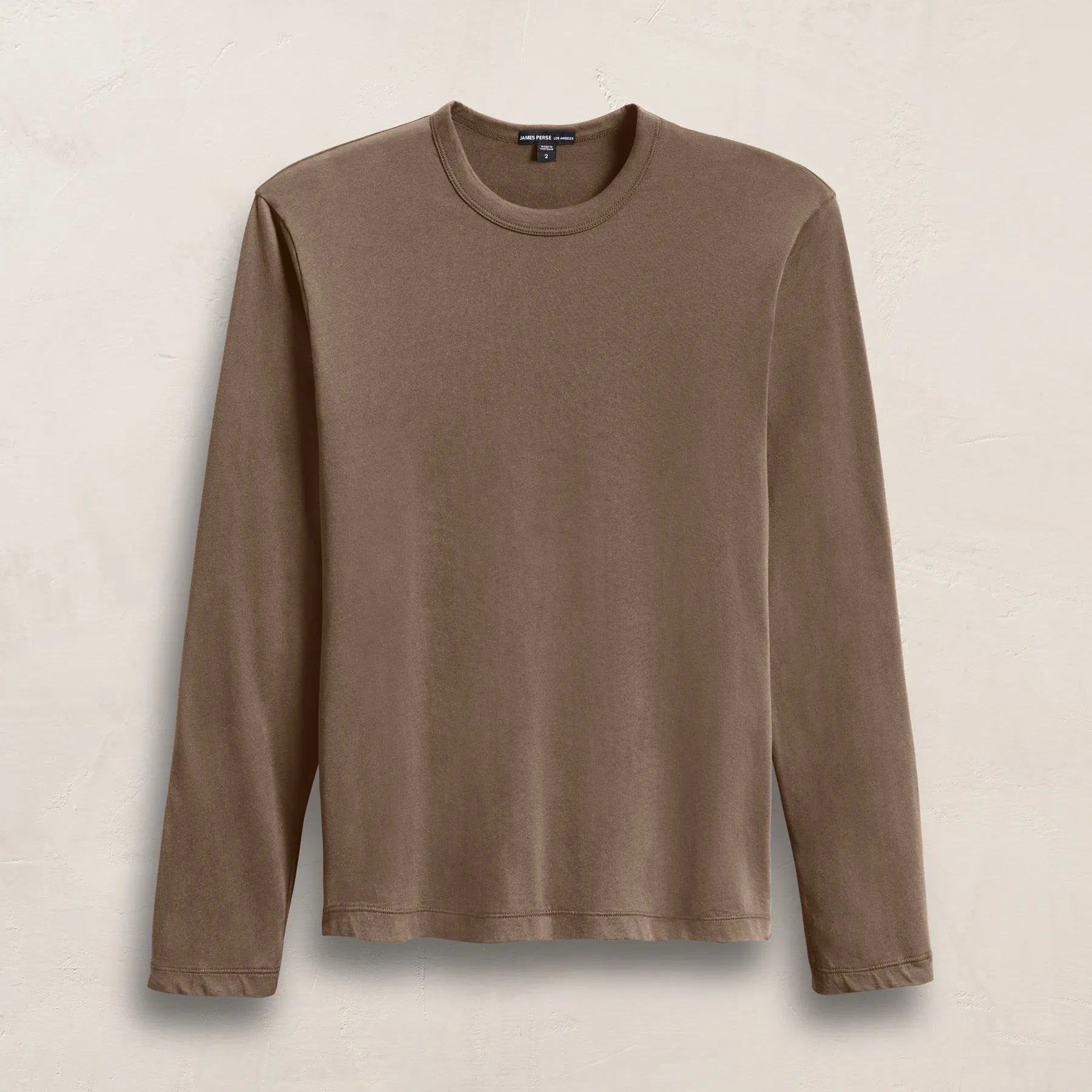 Brushed Lotus Long Sleeve Crew - Caribou sold by James Perse