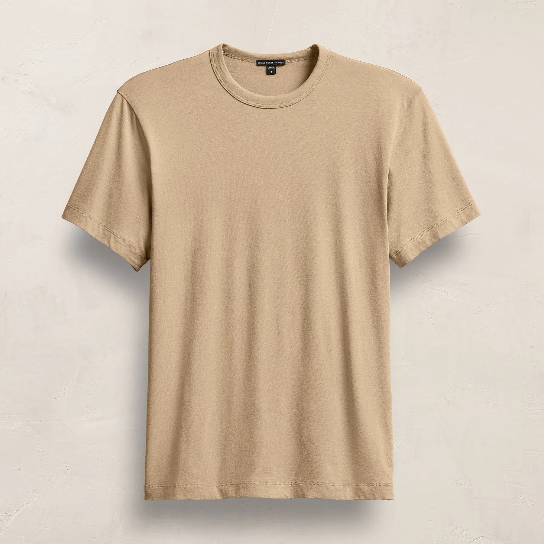 Brushed Lotus Crew - Light Khaki sold by James Perse
