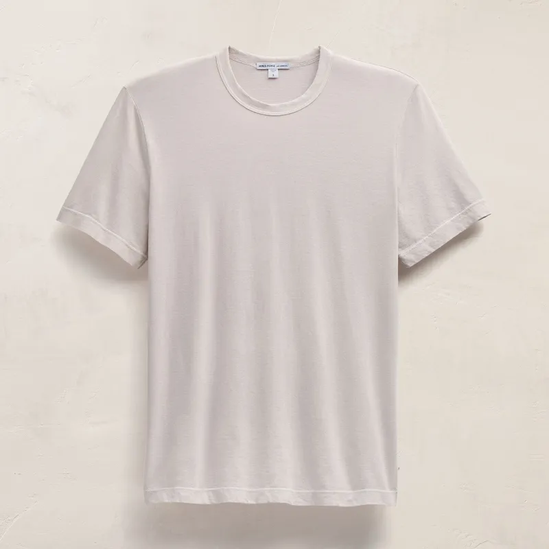 Short Sleeve Crew Neck - Silver Pigment sold by James Perse