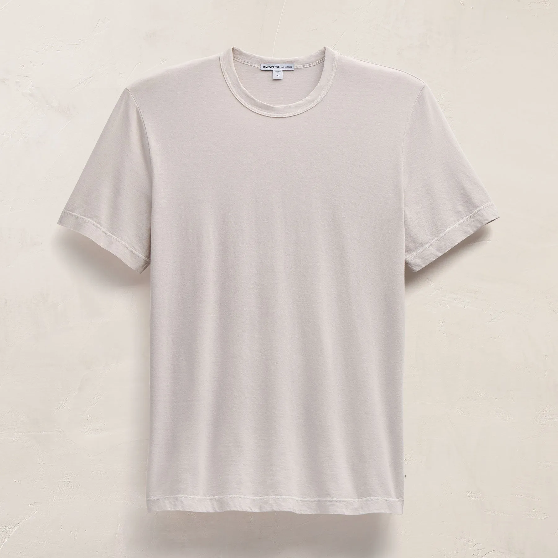 Short Sleeve Crew Neck - Silver Pigment sold by James Perse