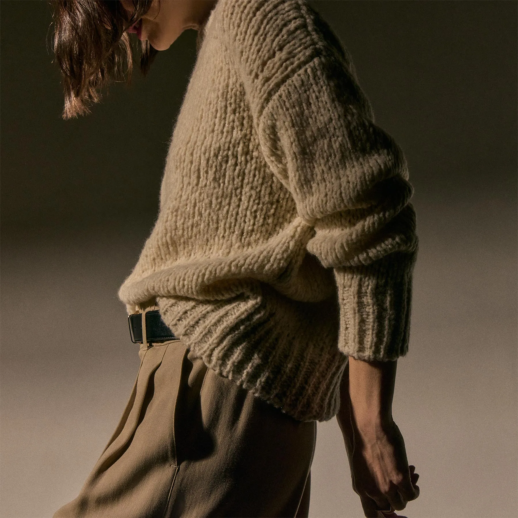 Cashmere Silk Crew Neck - Biscotti sold by James Perse product image thumbnail 3