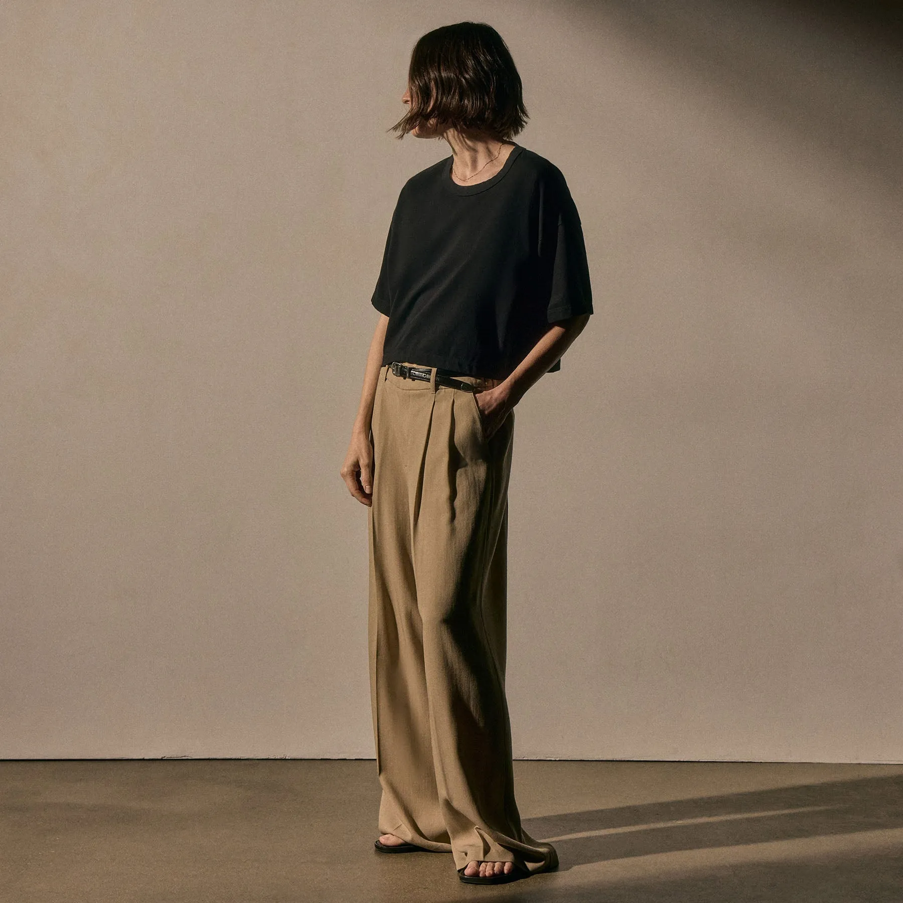 Heavy Luxe Jersey Shrunken Tee - Black sold by James Perse product image thumbnail 2