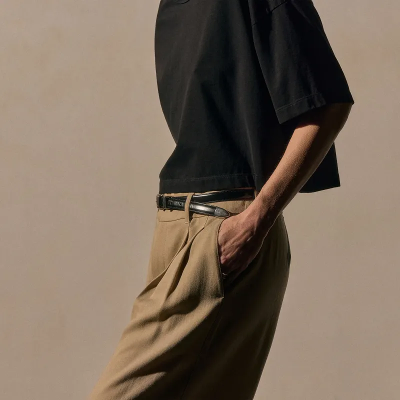 Heavy Luxe Jersey Shrunken Tee - Black sold by James Perse