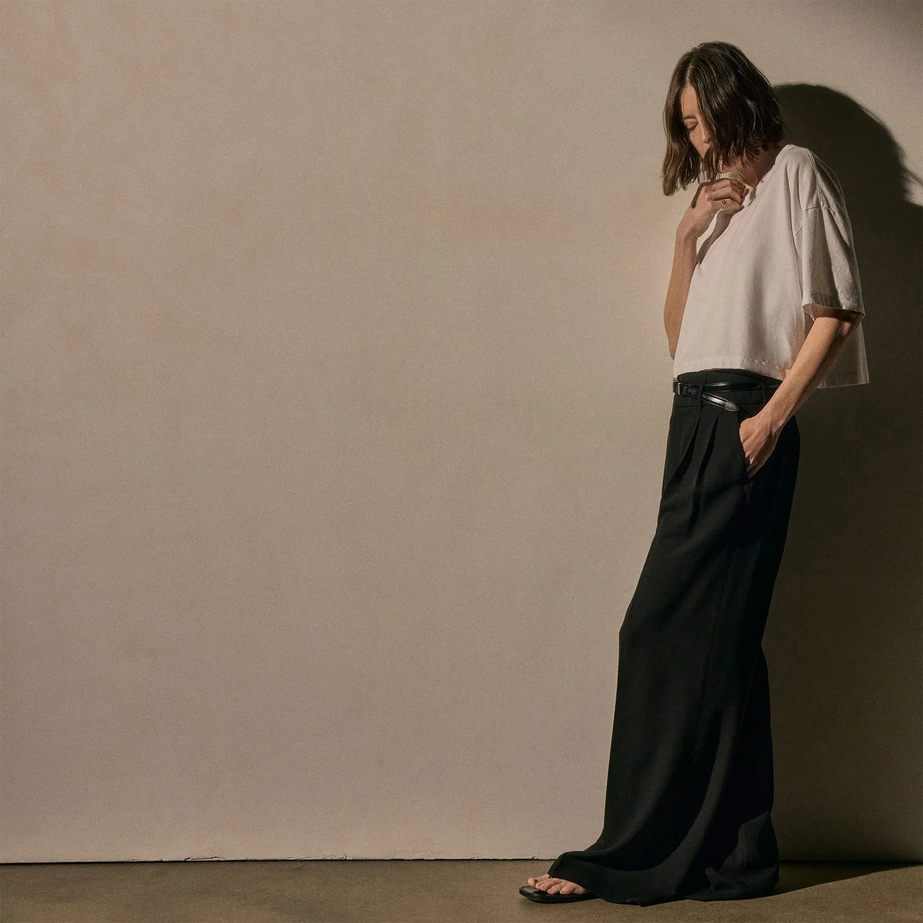 Heavy Luxe Jersey Shrunken Tee - White sold by James Perse product image thumbnail 2