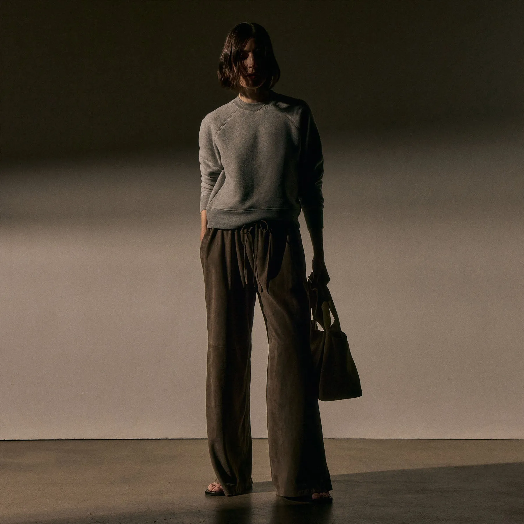 Cozy Fleece Crew - Heather Grey sold by James Perse product image thumbnail 2