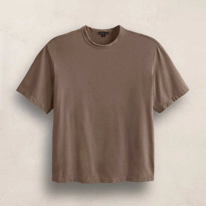 Heavy Luxe Jersey Oversized Crew - Caribou sold by James Perse