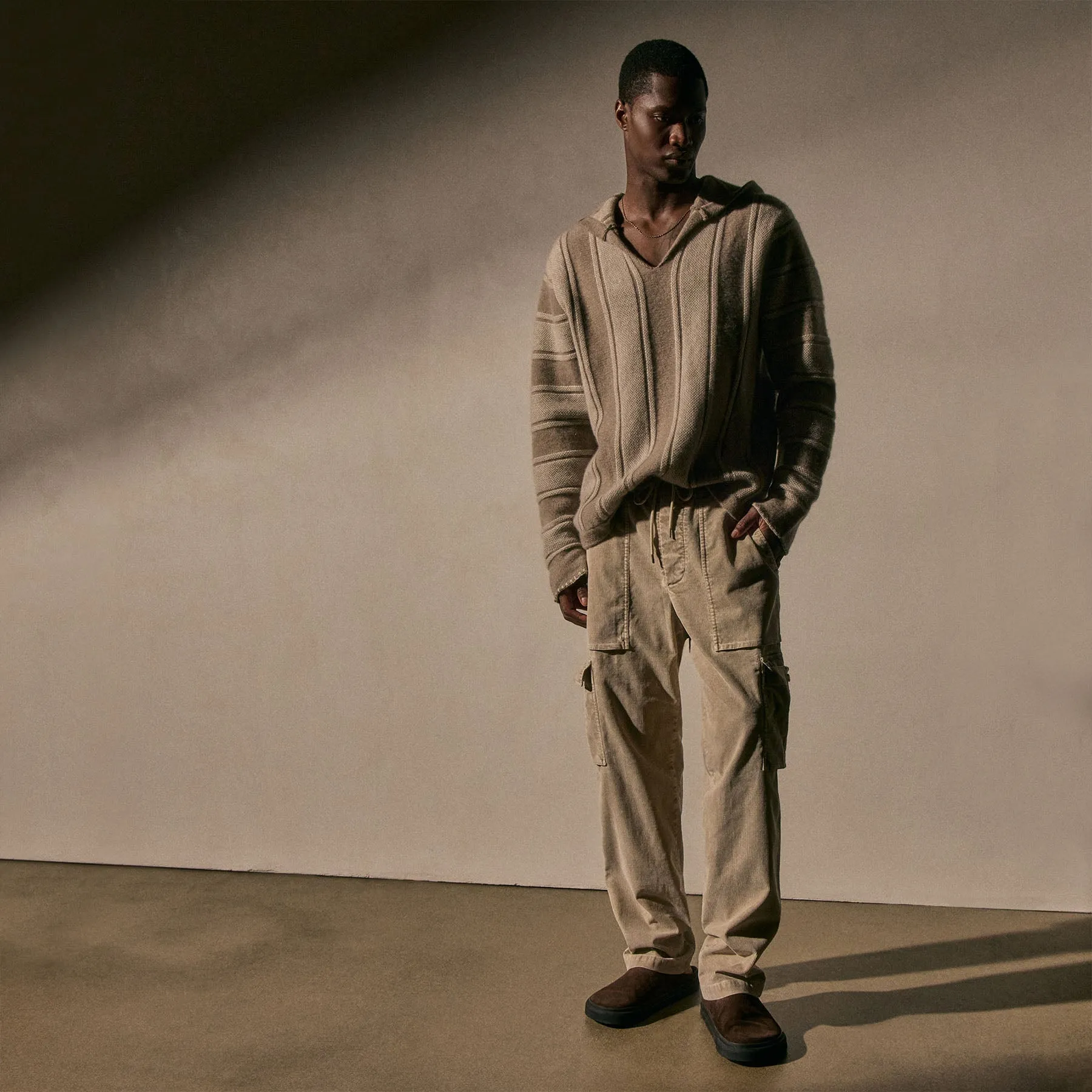 Men's Poncho - Natural Stripe sold by James Perse product image thumbnail 5