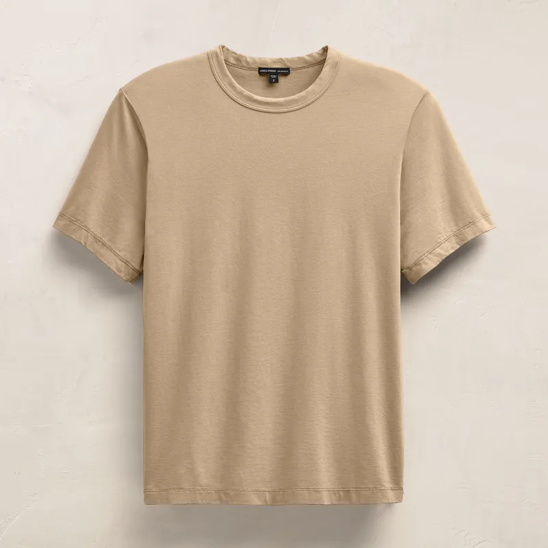 Heavy Luxe Jersey Crew - Light Khaki sold by James Perse