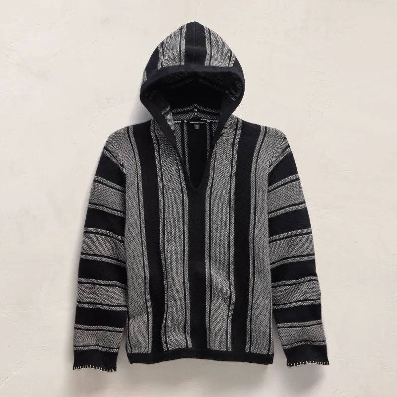 Men's Poncho - Black Stripe sold by James Perse