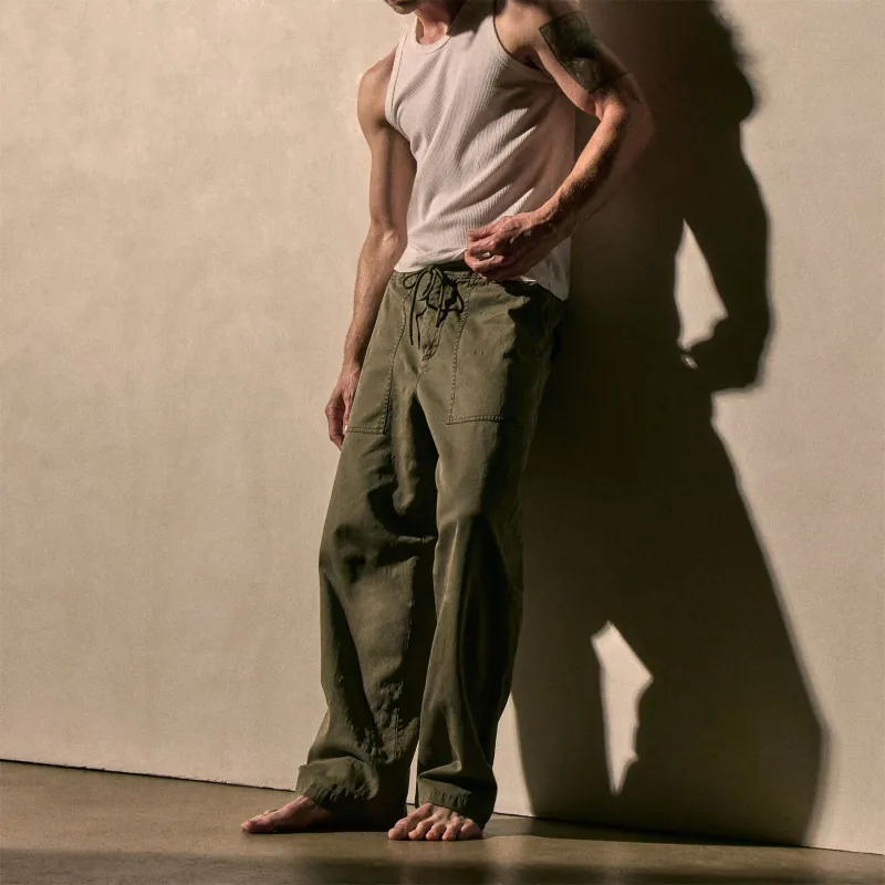 Slub Cotton Utility Flight Pant - Birch Pigment sold by James Perse