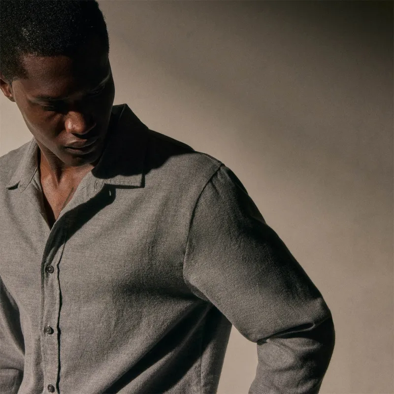 Cotton Flannel Shirting - Heather Grey sold by James Perse