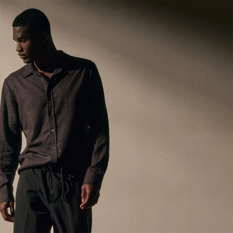 Cotton Flannel Shirting - Cocoa sold by James Perse