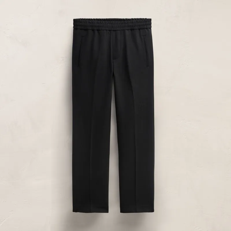 Wool Stretch Trouser - Black sold by James Perse