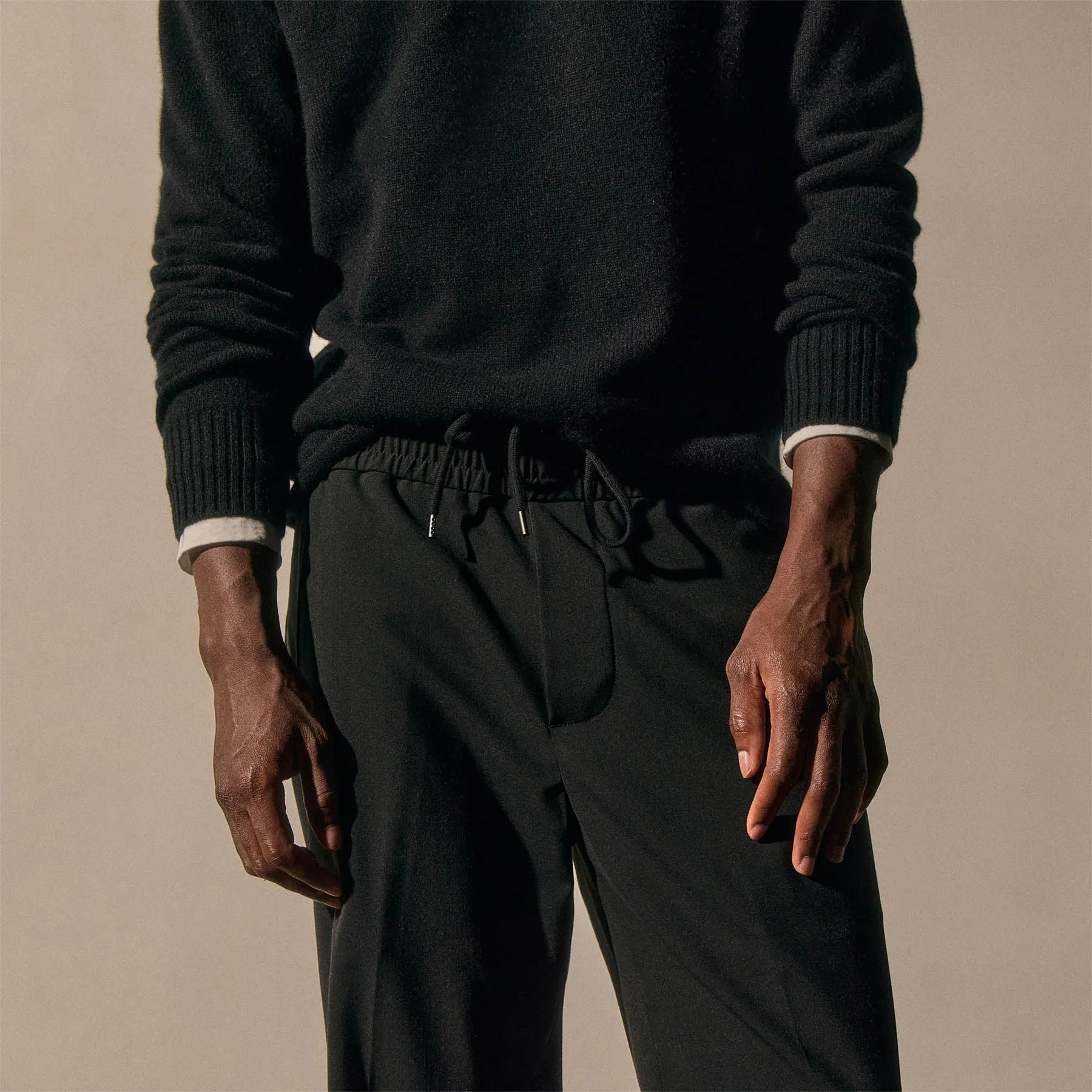 Wool Stretch Trouser - Black sold by James Perse product image thumbnail 4