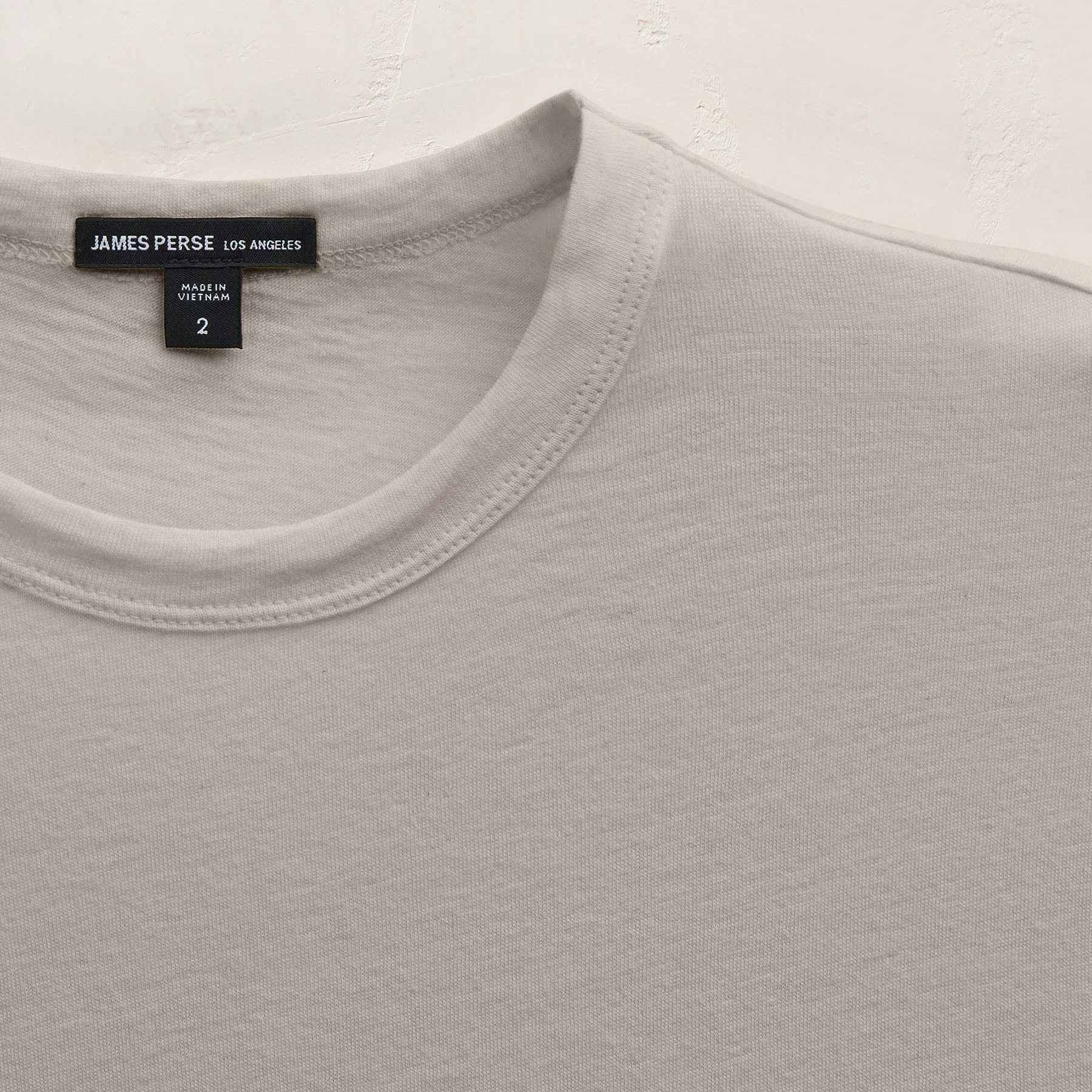 Cotton Cashmere Short Sleeve Tee - Concrete sold by James Perse product image thumbnail 2