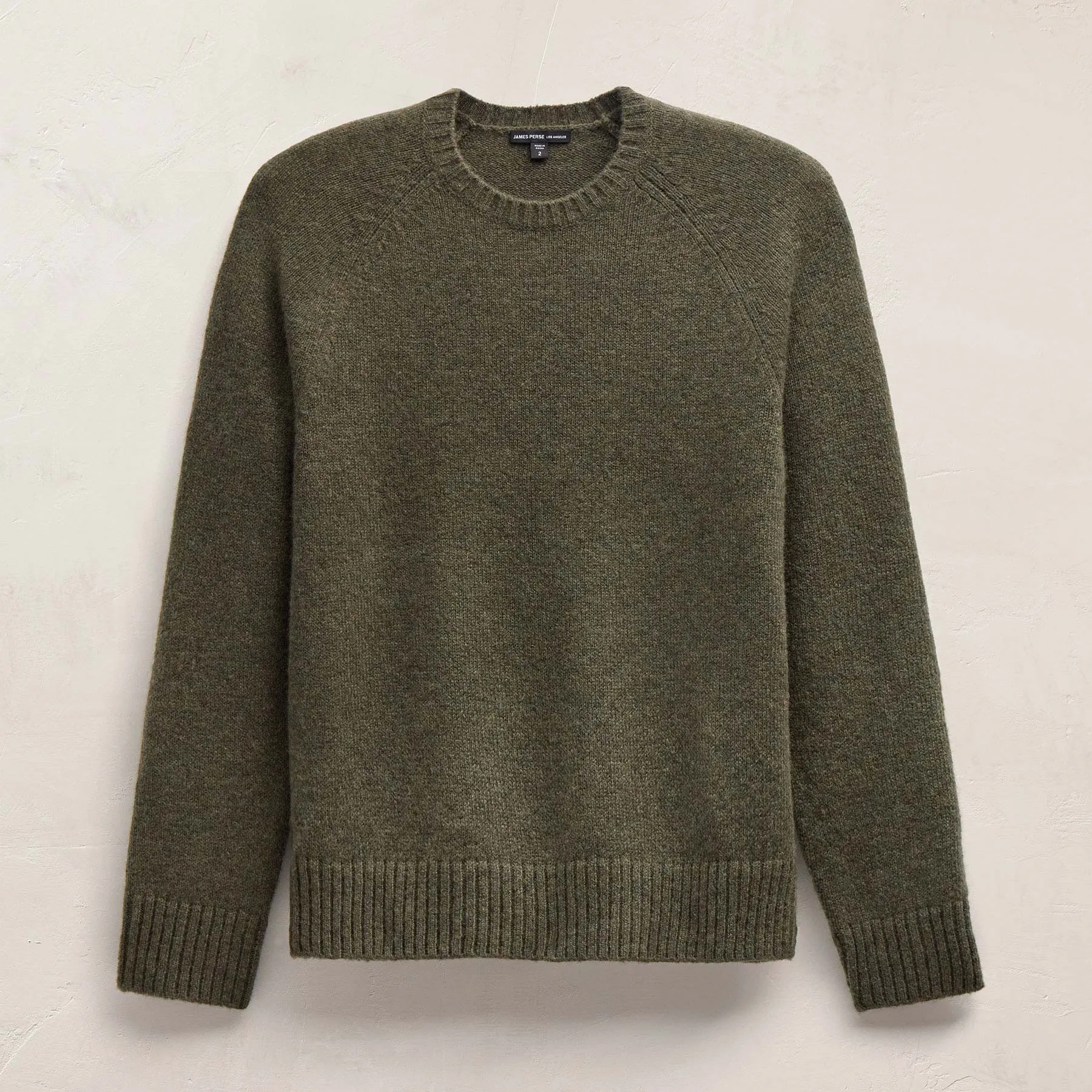 Lightweight Textured Cashmere Crew - Fir sold by James Perse