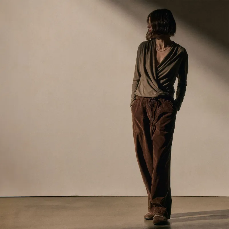 Corduroy Utility Pant - Chestnut Pigment sold by James Perse