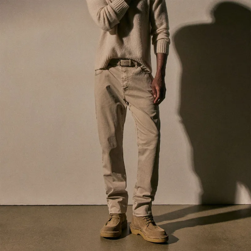Brushed Twill 5 Pocket Pant - Stone Pigment sold by James Perse