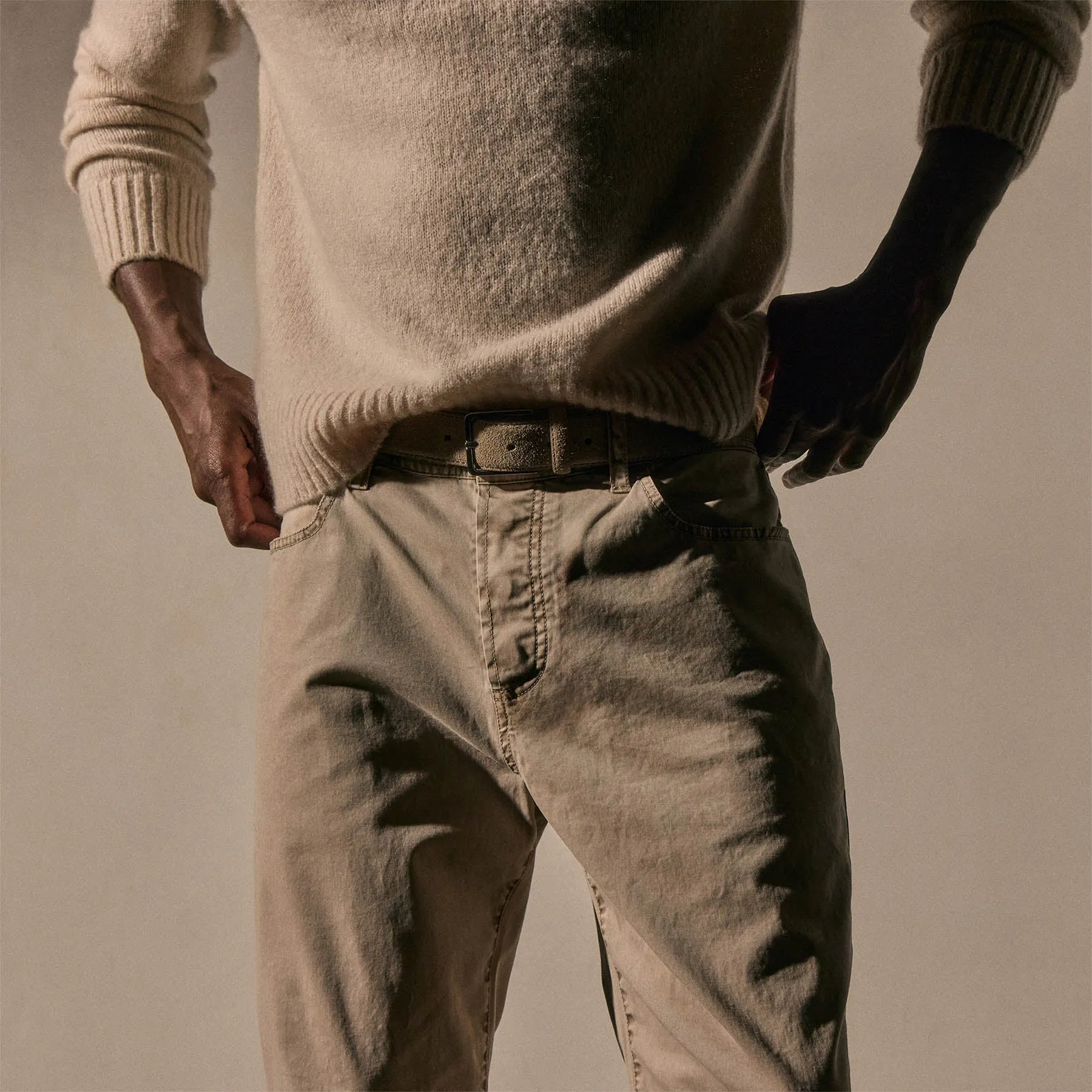 Brushed Twill 5 Pocket Pant - Stone Pigment sold by James Perse product image thumbnail 3