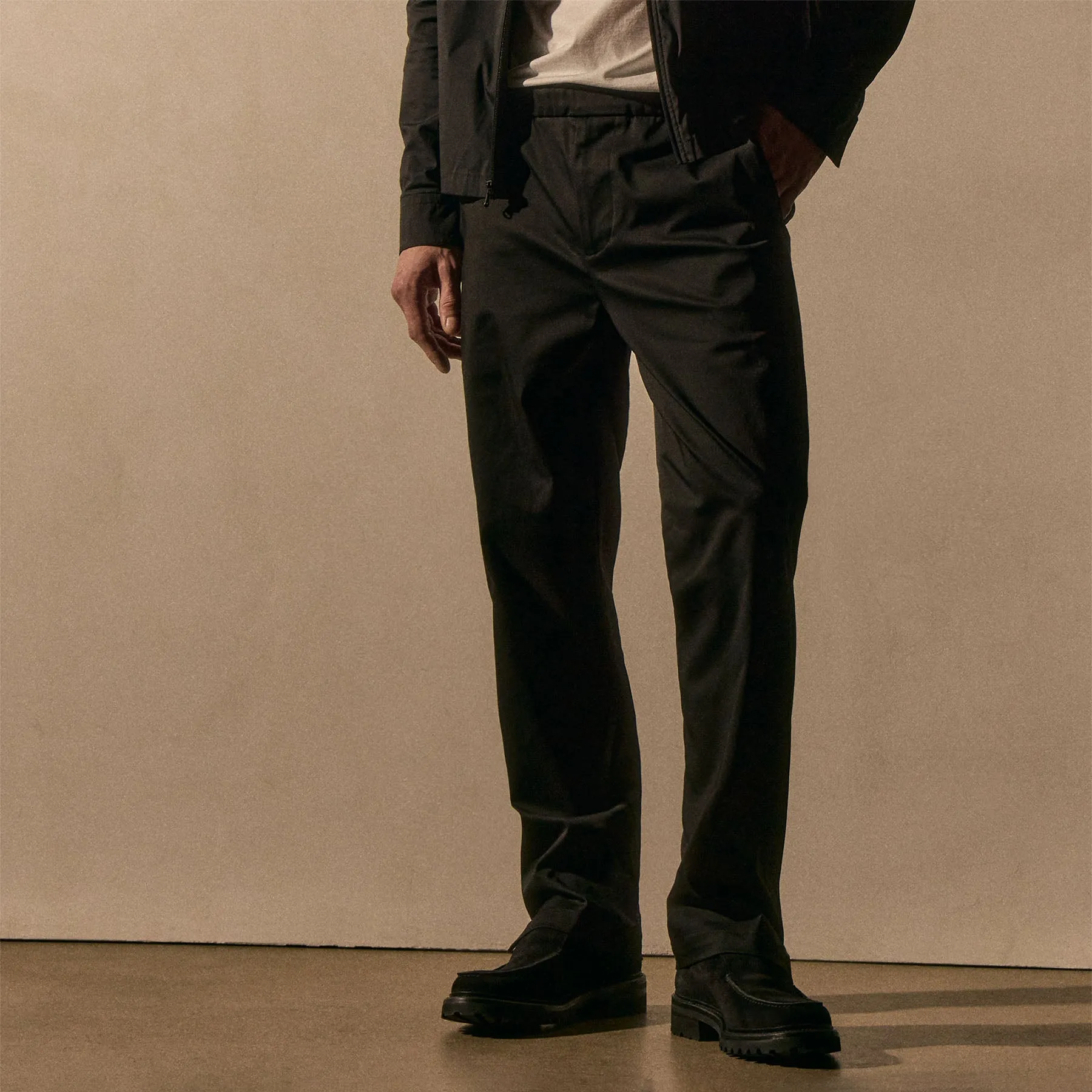 Relaxed Stretch Micro Twill Trouser - Black sold by James Perse product image thumbnail 2