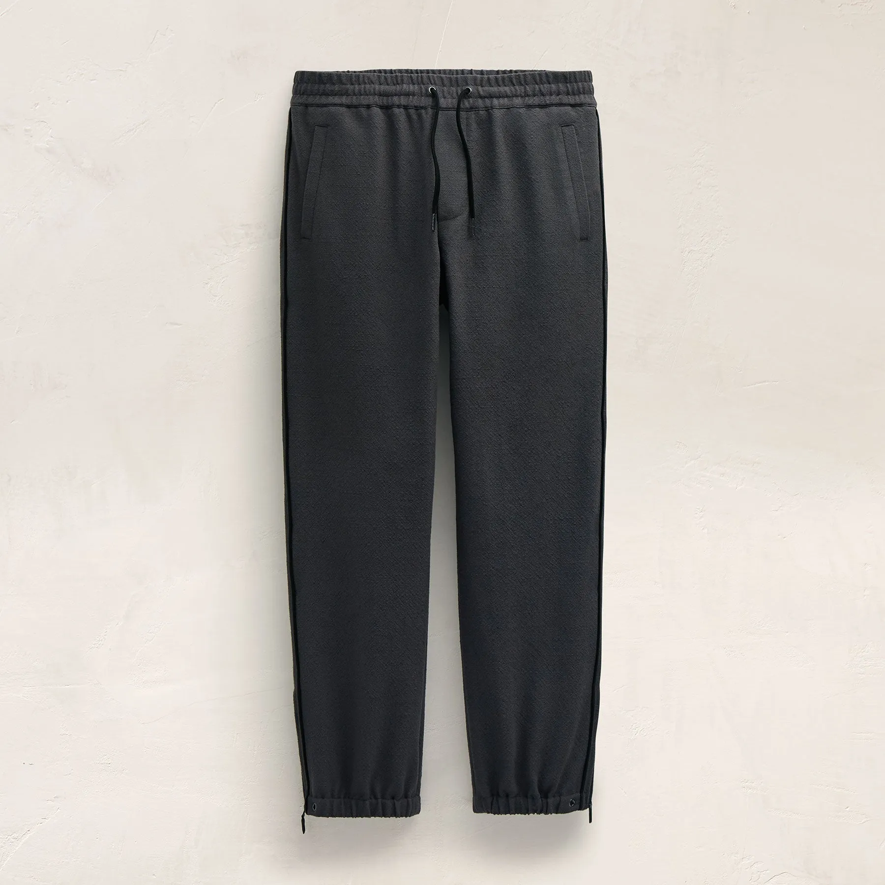 Suede Trimmed Track Pant - Charcoal/Black sold by James Perse product image thumbnail 2