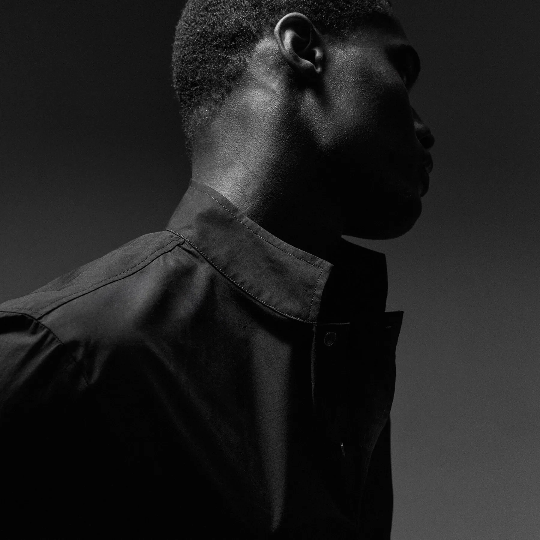 Poplin Collarless Shirt - Black sold by James Perse product image thumbnail 4