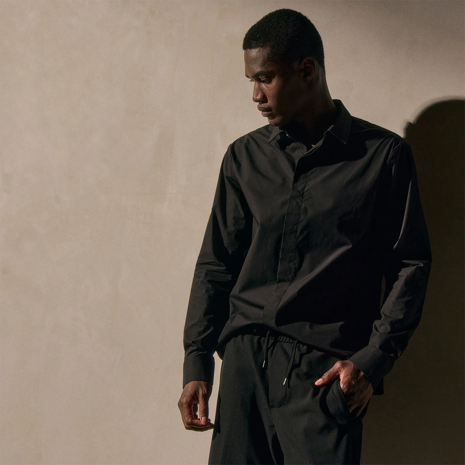 Supima Poplin Shirt - Black sold by James Perse product image thumbnail 3