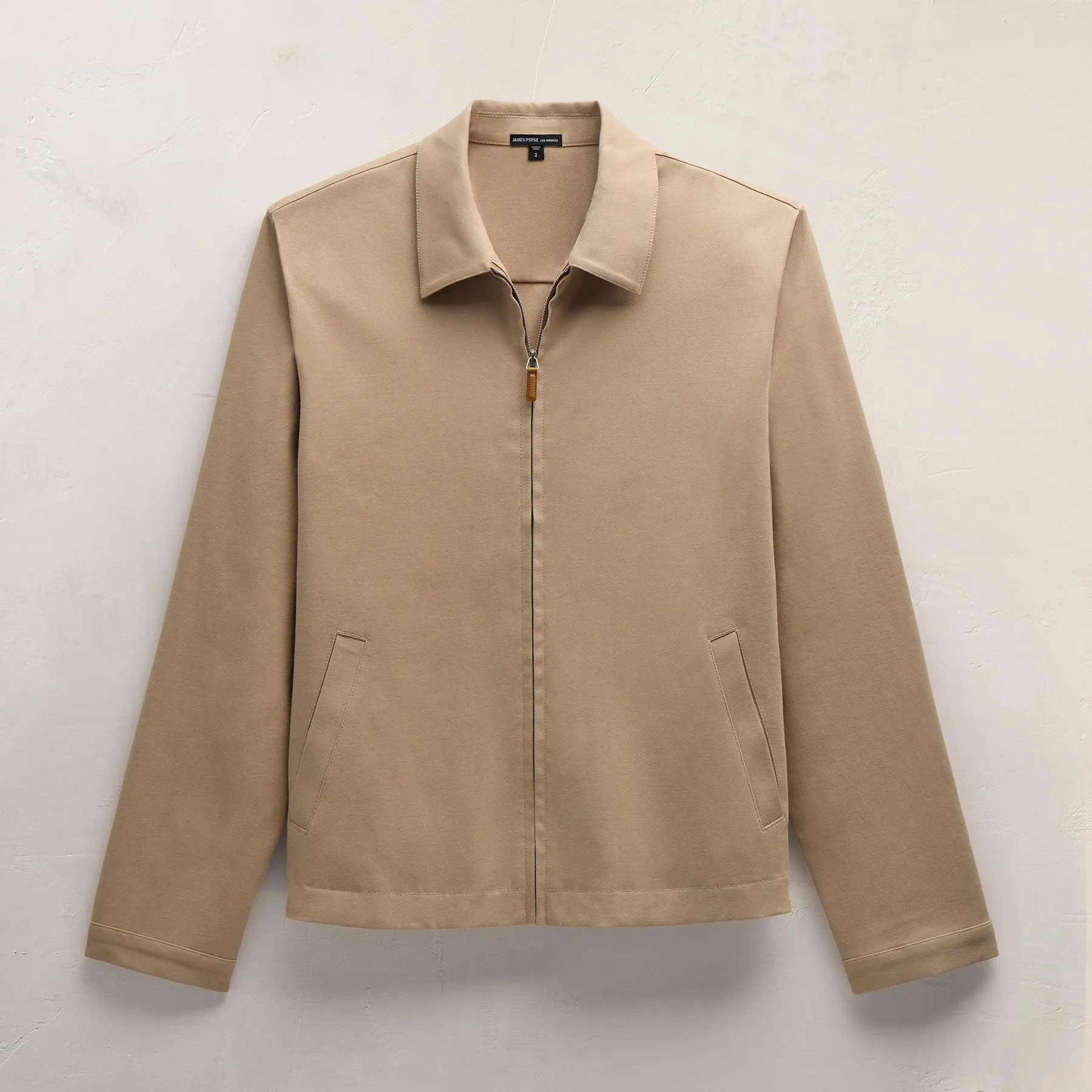 Zip Front Coach Jacket - Light Khaki sold by James Perse product image thumbnail 2