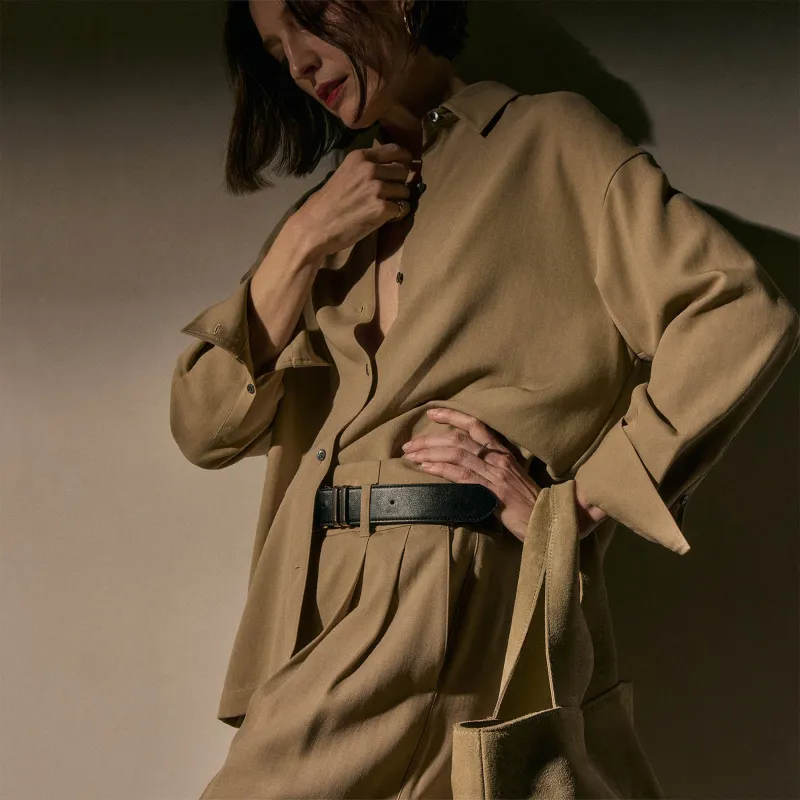 Tencel Wool Blouse - Soft Beige sold by James Perse