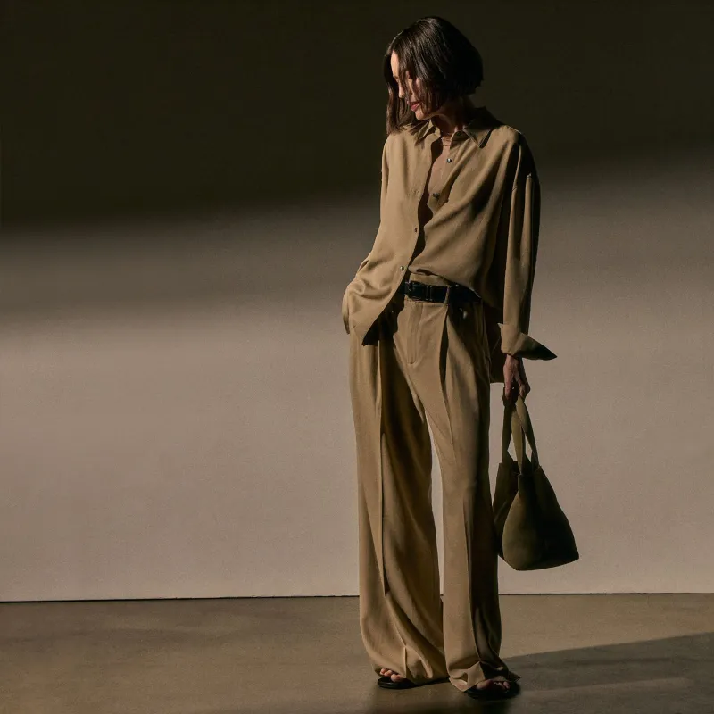 Pleated Trouser - Soft Beige sold by James Perse