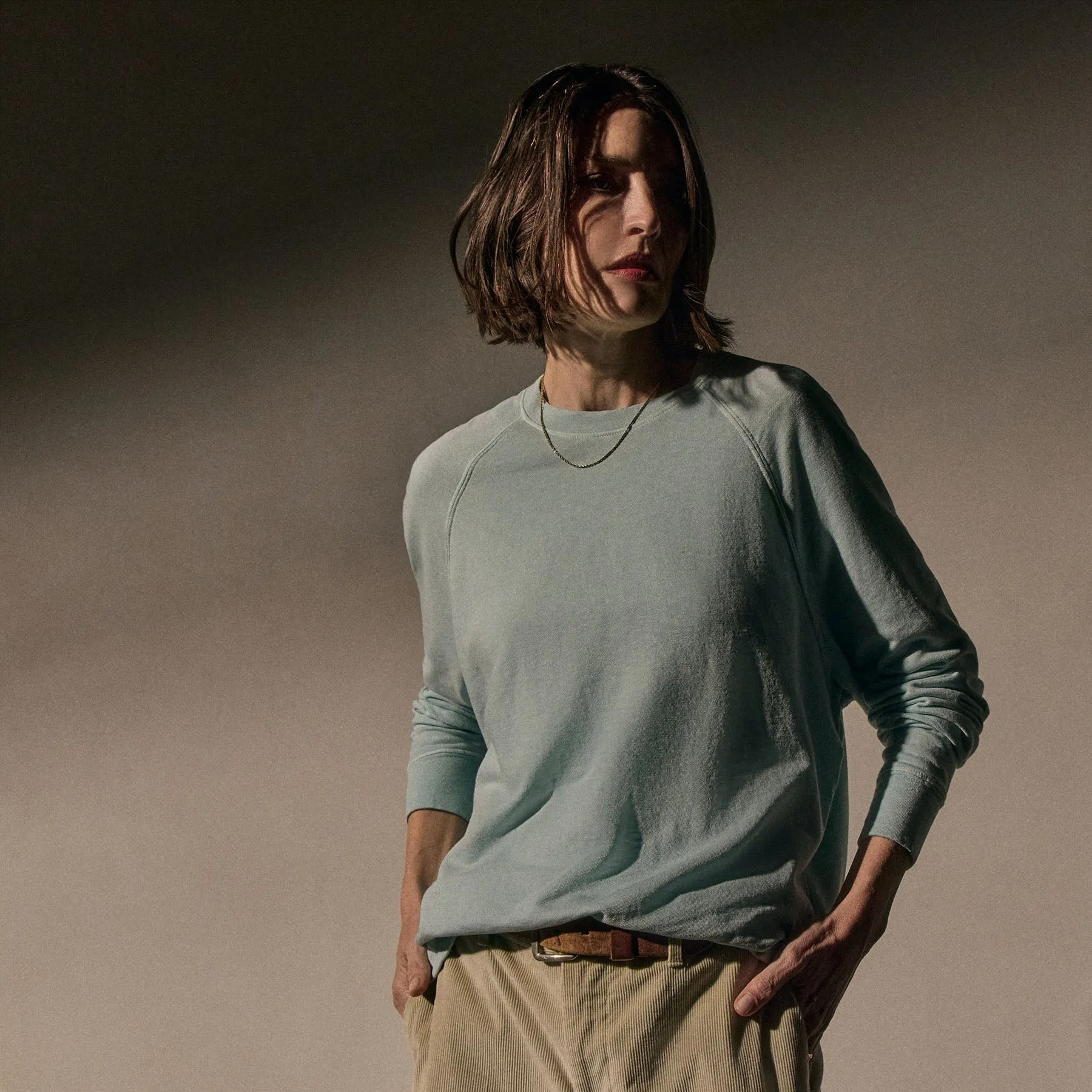 Vintage French Terry Relaxed Sweatshirt - Fresco Pigment sold by James Perse product image thumbnail 2