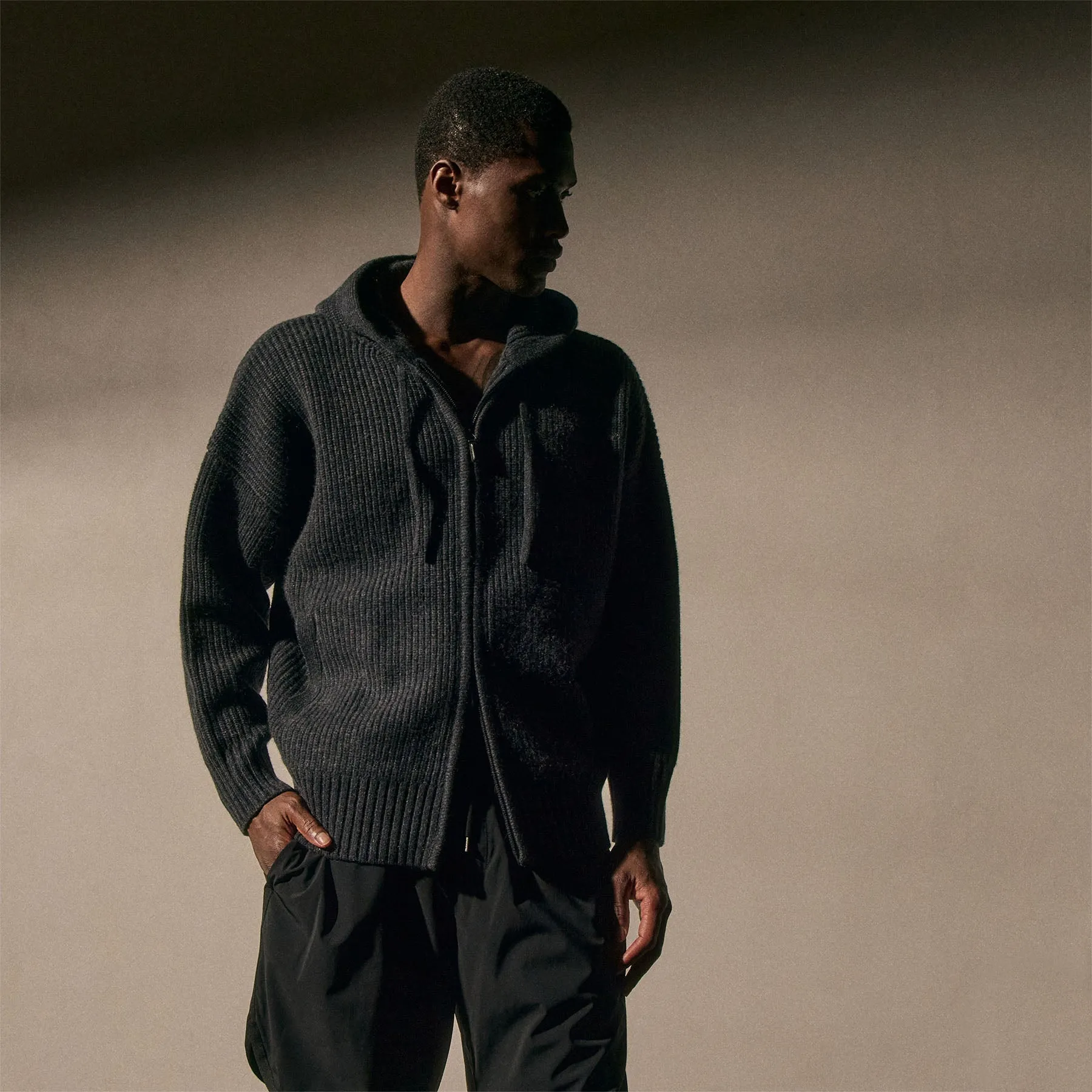 Unisex Beach Zip Sweater - Coal sold by James Perse product image thumbnail 5