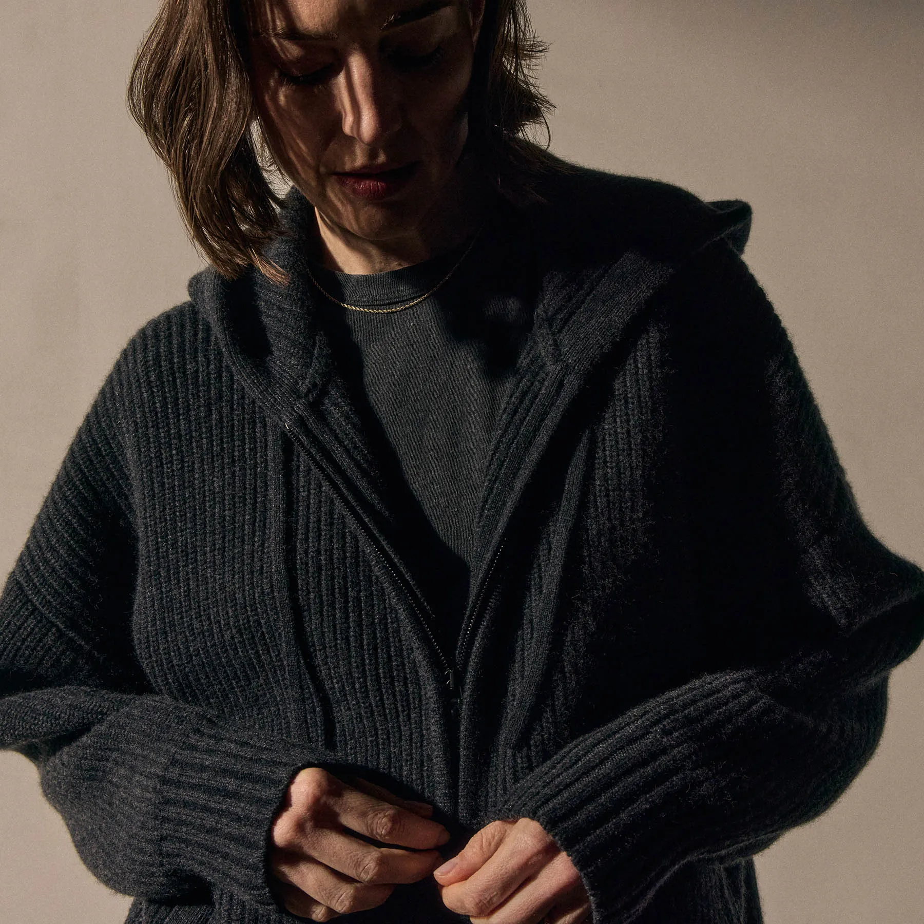 Unisex Beach Zip Sweater - Coal sold by James Perse product image thumbnail 4