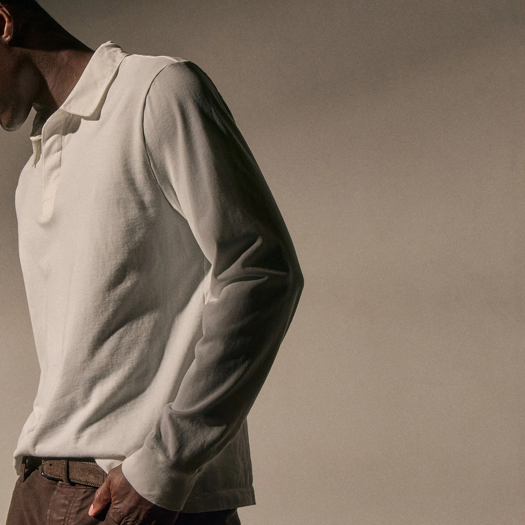 Heavy Luxe Rugby Polo - White sold by James Perse