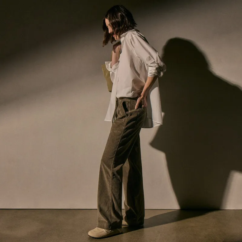 Stretch Corduroy Pant - Caribou Pigment sold by James Perse