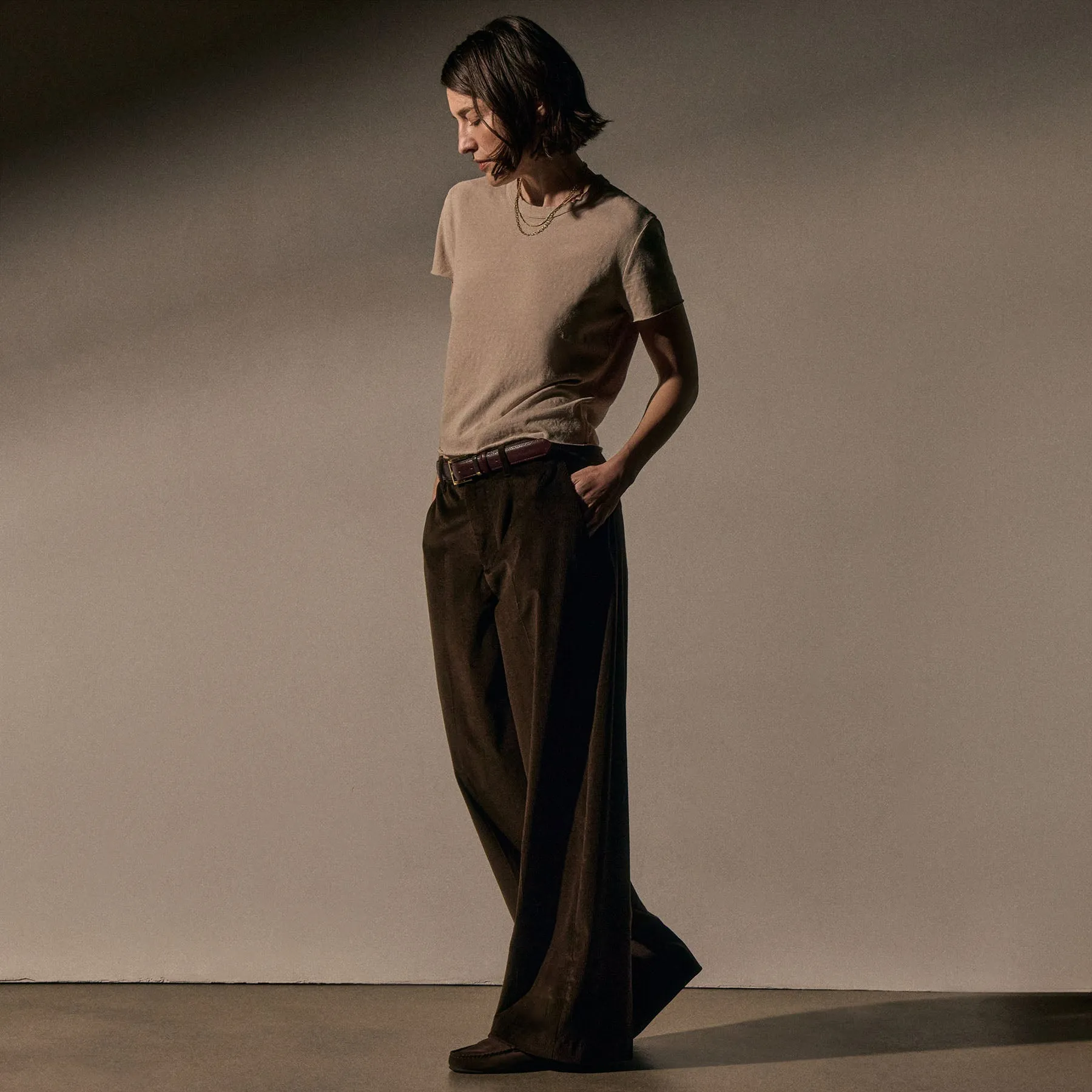 Slub Jersey Shrunken Tee - Stone Pigment sold by James Perse product image thumbnail 3