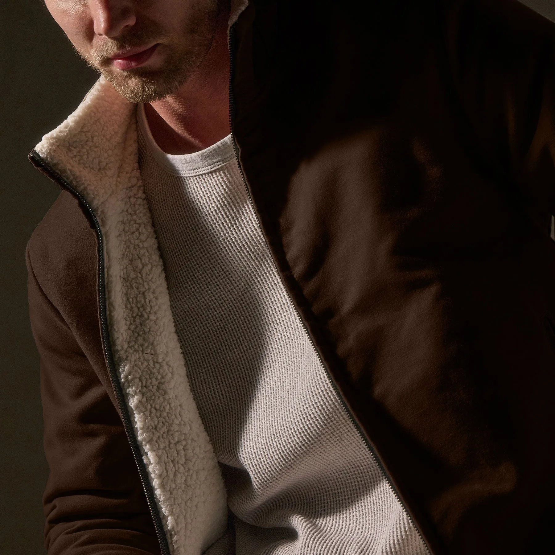 Cotton Moleskin Flight Jacket - Porcupine sold by James Perse product image thumbnail 2