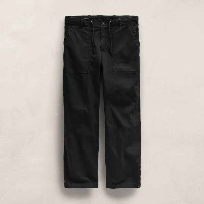 Slub Cotton Utility Flight Pant - Black Pigment sold by James Perse