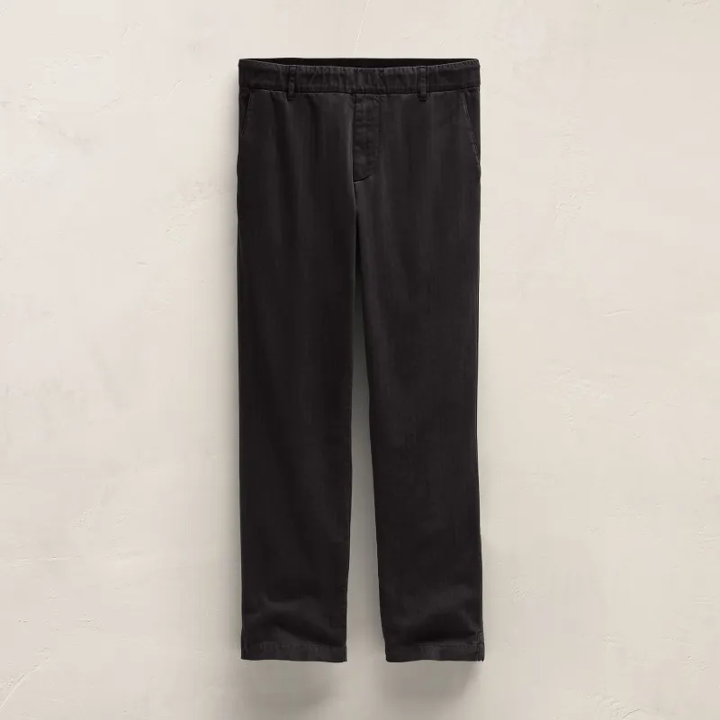 Herringbone Twill Trouser - Black sold by James Perse