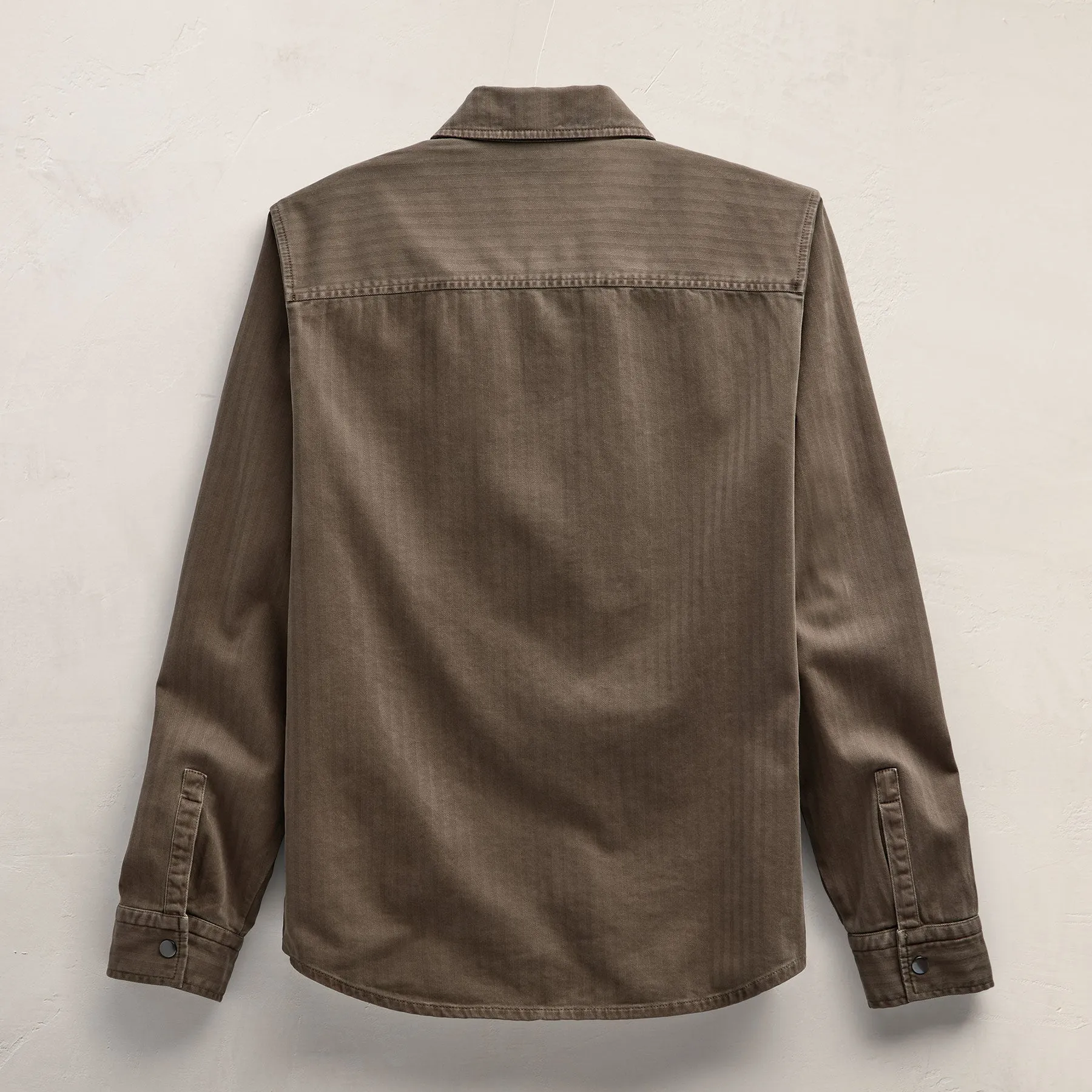 Herringbone Twill Shirt Jacket - Caribou Pigment sold by James Perse product image thumbnail 5