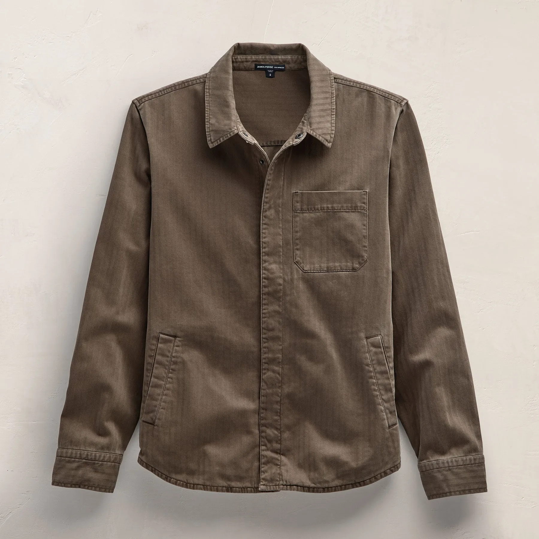 Herringbone Twill Shirt Jacket - Caribou Pigment sold by James Perse product image thumbnail 2
