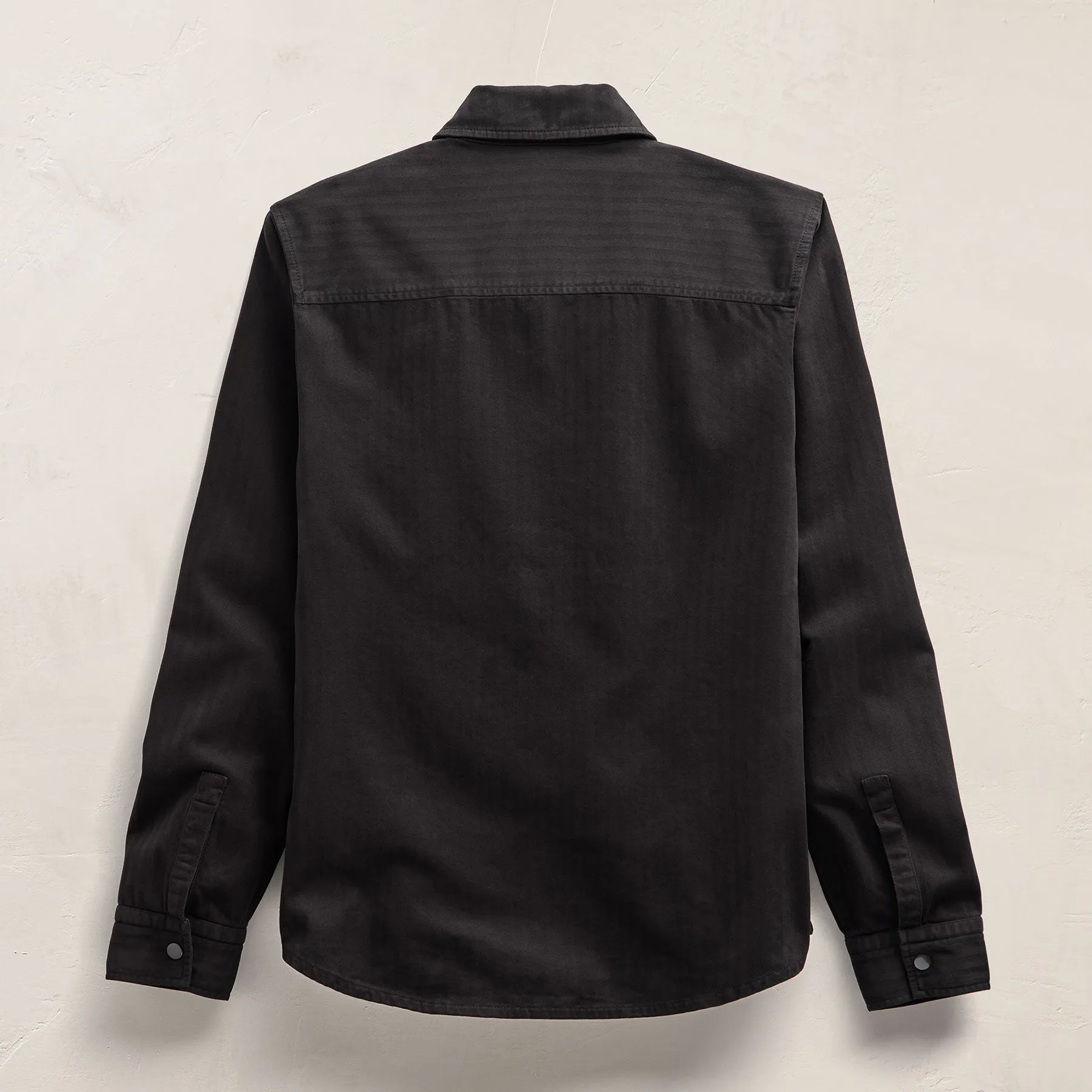 Herringbone Twill Shirt Jacket - Black sold by James Perse product image thumbnail 5