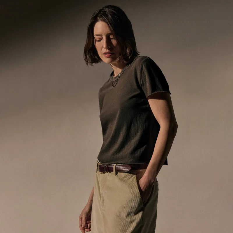 Slub Jersey Shrunken Tee - Porcupine sold by James Perse