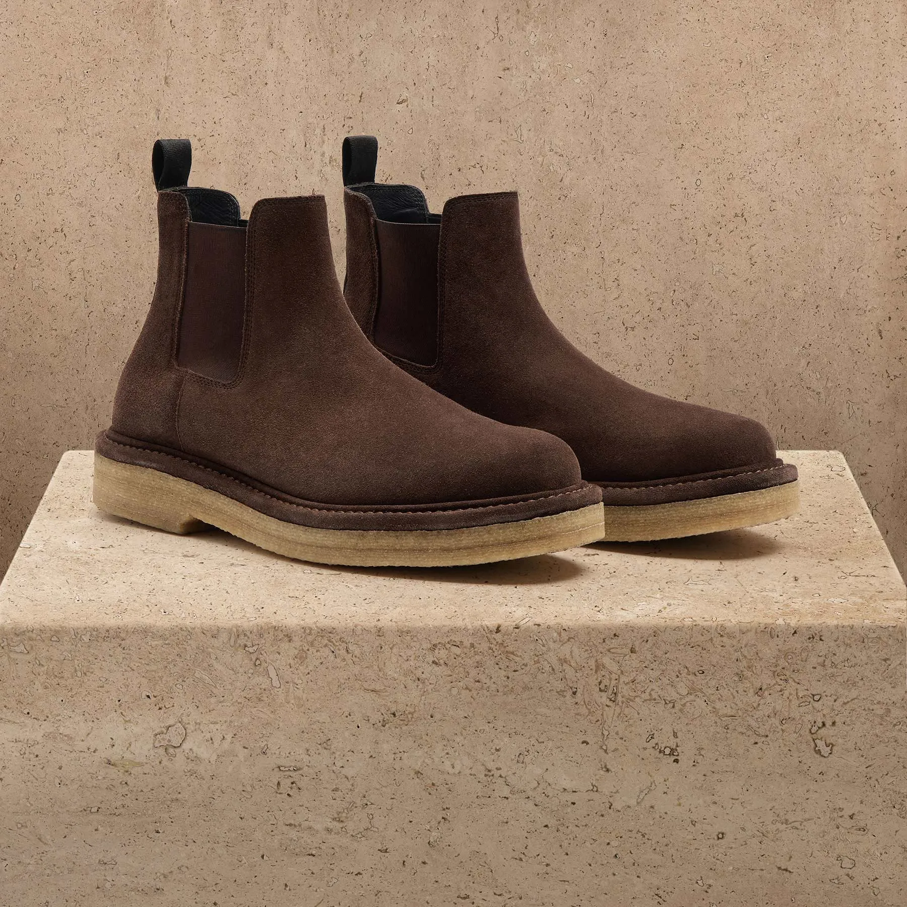 Men's Suede Chelsea Boot - Cafe sold by James Perse