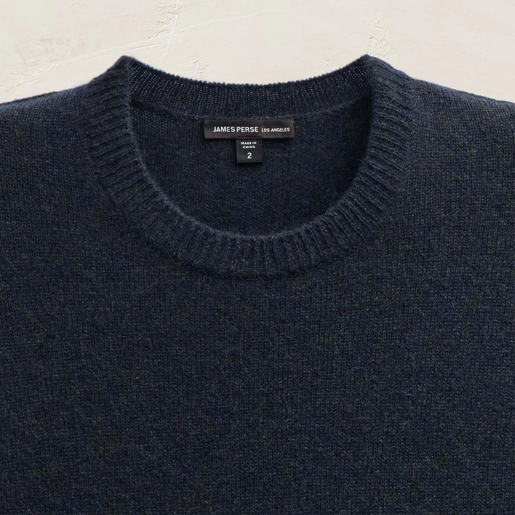 Soft Featherweight Cashmere Crew - Coal sold by James Perse product image thumbnail 3