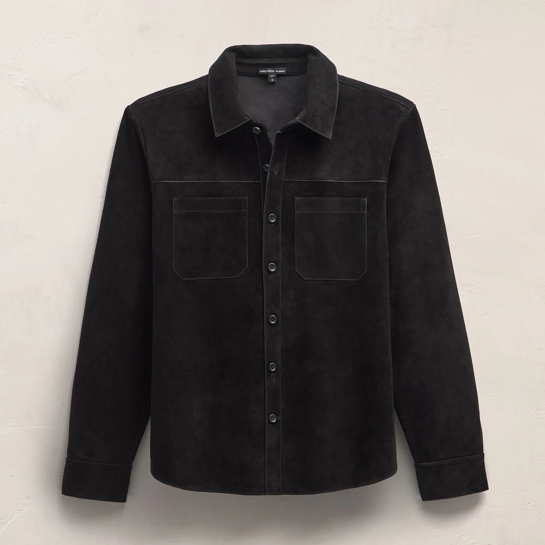 Suede Western Shirt - Black sold by James Perse product image thumbnail 2